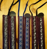 Lute strap 5cm aubergine black