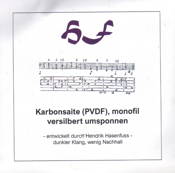 HF-Karbon versilbert umsponnen Abverkauf 120cm (140cm) 0,98 (1,16)