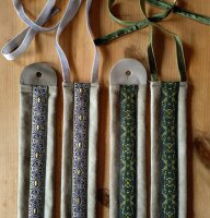 Lute strap 5cm khaki green/silver